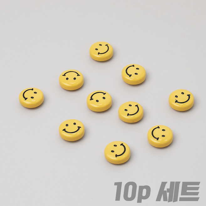 84x84 옐로우 스마일 냉장고자석 10종 세트, 옐로우스마일냉장고자석1세트