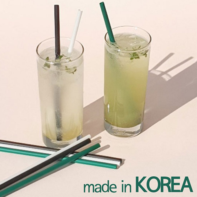 친환경 옥수수 빨대 6mm 300개입 벌크포장, 블랙 300개입 벌크포장