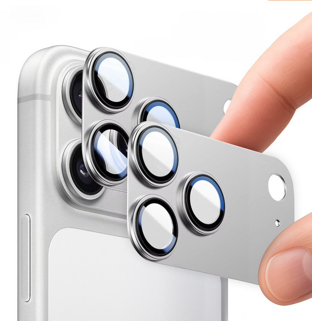 [2매입] 렉스 빛번짐 방지 일체형 카메라 보호 메탈필름 아이폰 15 16 17 프로 맥스 갤럭시 S26 울트라, 1박스