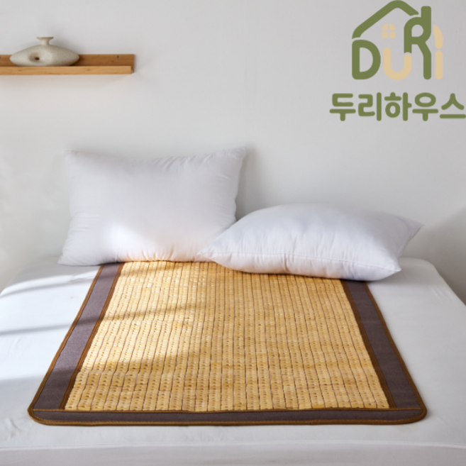 두리하우스 고급 천연 대나무 침대 프리미엄 천 마작자리 싱글 더블 퀸