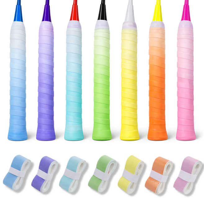 리치라라 그라데이션 라켓 그립 테이프 7P, 1세트, 혼합색상