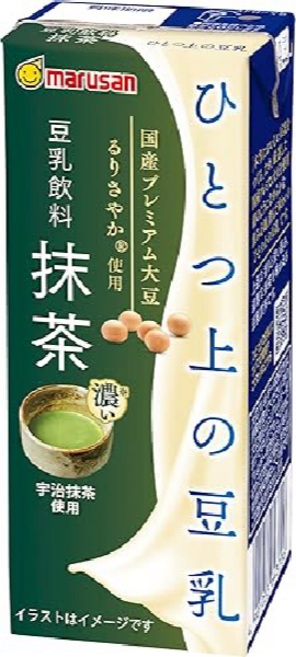 마루산 한단계 위의 프리미엄 두유 맛차 말차맛 200ml x 24개세트, 24개
