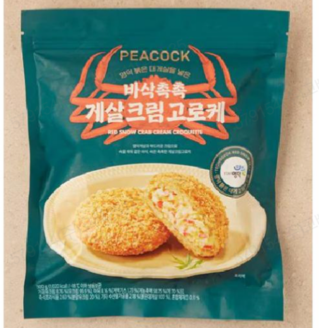 피코크 바삭촉촉 게살 크림 고로케 냉동, 1개, 300g