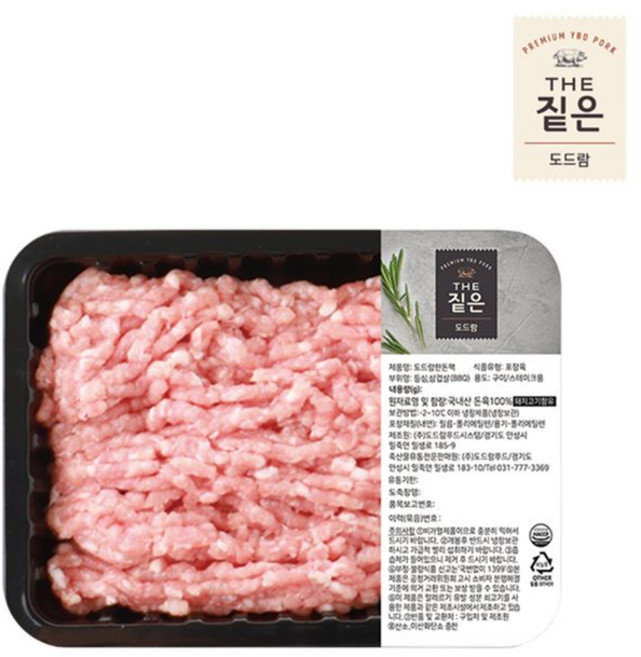 도드람한돈 냉장 YBD 더짙은 뒷다리 다짐육, 1개, 400g