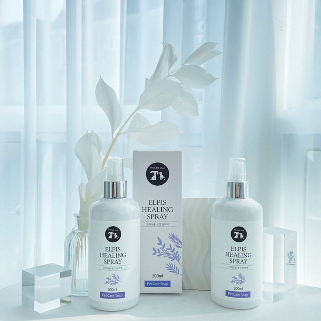 펫케어솝 강아지 해충접근차단 진드기 모기 기피제 소취제거 탈취제 엘피스힐링스프레이, 300g, 1개