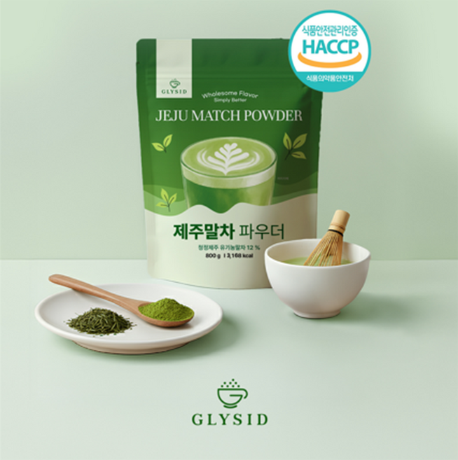 글리시드 프리미엄 청정제주 유기농말차 파우더 대용량 500g 말차함량12% 홈카페, 1개, 1개입