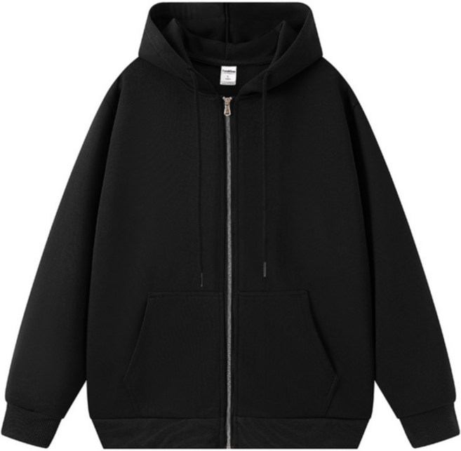 벨에라 남녀공용 빅사이즈 사계절 오버핏 무지 후드집업