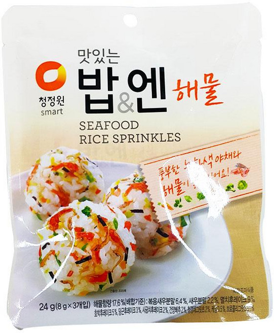청정원 맛있는 밥 엔 해물 후리가케, 24g, 1개