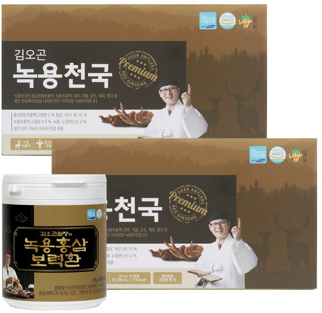 주원생활건강 김오곤 녹용천국 + 김오곤 보력환 침향환 1개월분, 60개, 70ml