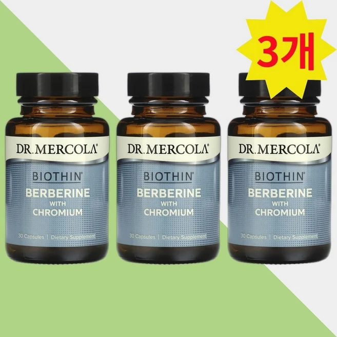 닥터머콜라 Biothin 크로뮴 함유 베르베린 캡슐 30정, 3개 - 쿠팡