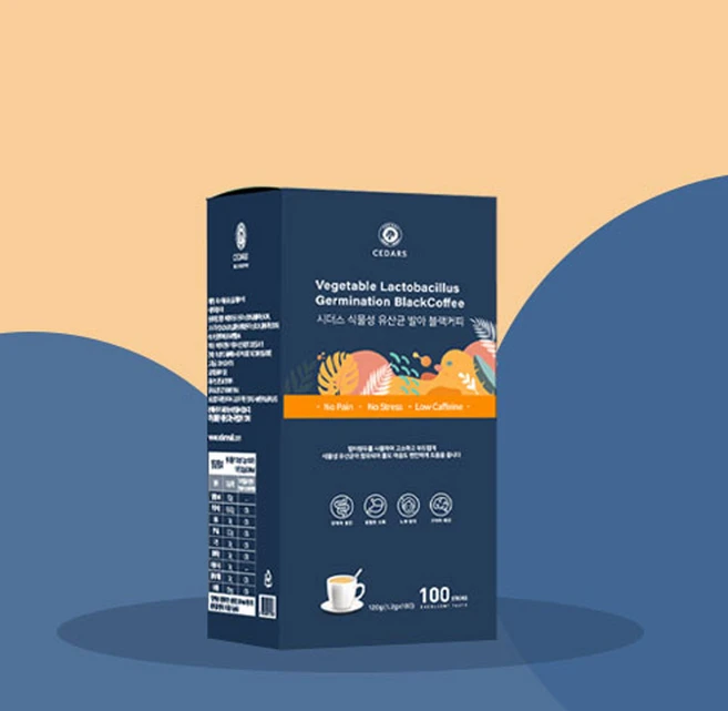 시더스 식물성 유산균 발아 블랙커피(1.2g 100개입), 100개입, 1박스 - 쿠팡
