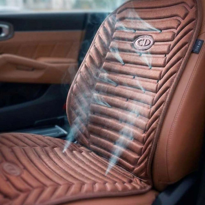 프라임 3D 쿨링 에어컨시트 메쉬 송풍시트, 브라운, 1개