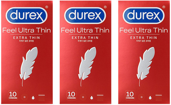 듀렉스 필 울트라 씬 초박형 콘도메리0.03mm, 10개입, 3개