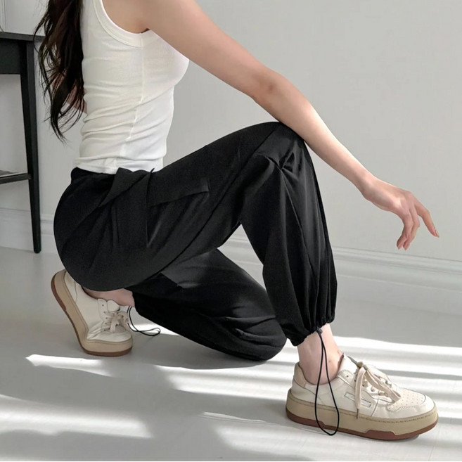 일상옷장 여성 카고 건빵 바지 스판 조거 팬츠