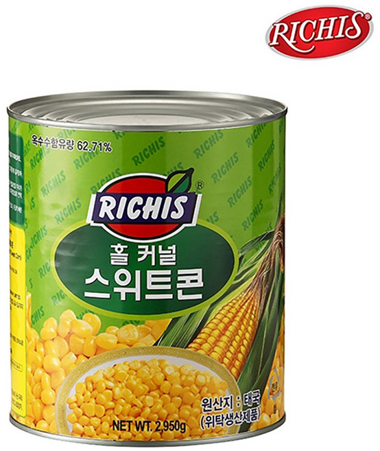동서 리치스 홀 커널 스위트 콘 2.95kg 1박스 6개