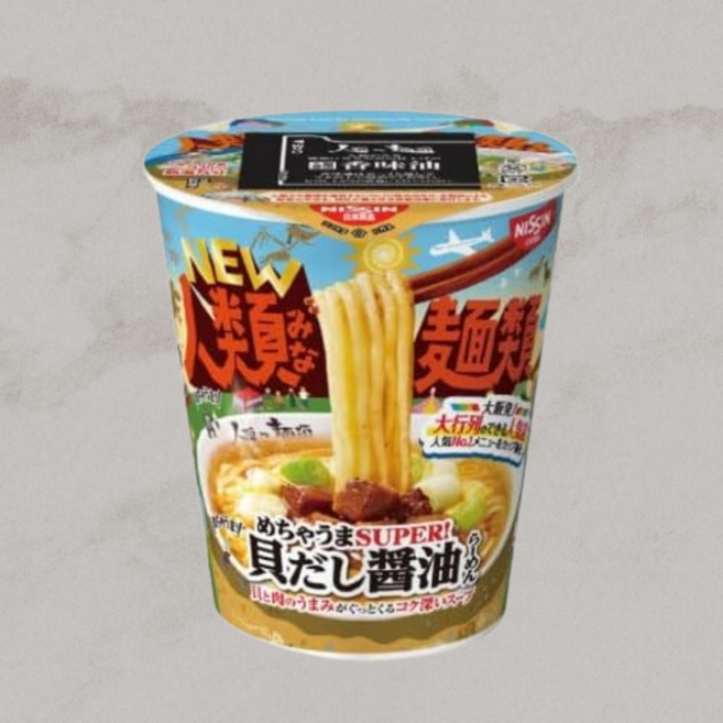 일본 한정판 닛신 컵누들 조개육수 간장라면 95g 12개