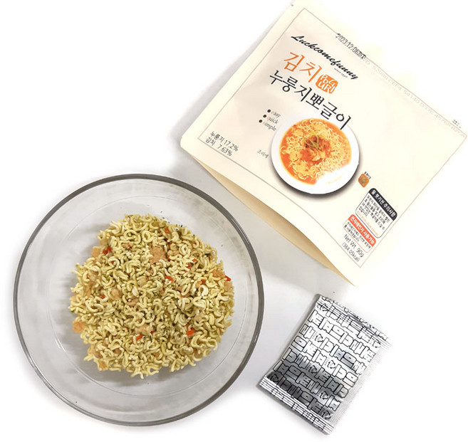 TE즉석밥 비상전투식량 김치누룽지 뽀글이라면밥(온수취식)(90g)*1P, 90g, 1개