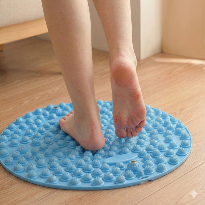 모노봄 혈액순환 발지압판 바닥 지압매트, 블루, 1개