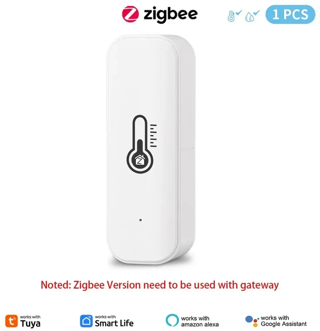 투야 지그비 또는 와이파이 온도 센서 홈 연결 스마트 라이프 알렉사 구글 어시스턴트와 호환, 03 1pc Zigbee