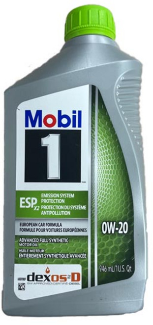 모빌원 ESP X2 0W20 946ml C5 포르쉐C20 덱소스D MB229.71 VW50800/50900 미국산, 모빌원 ESP X2 0W20_946ml, 1개