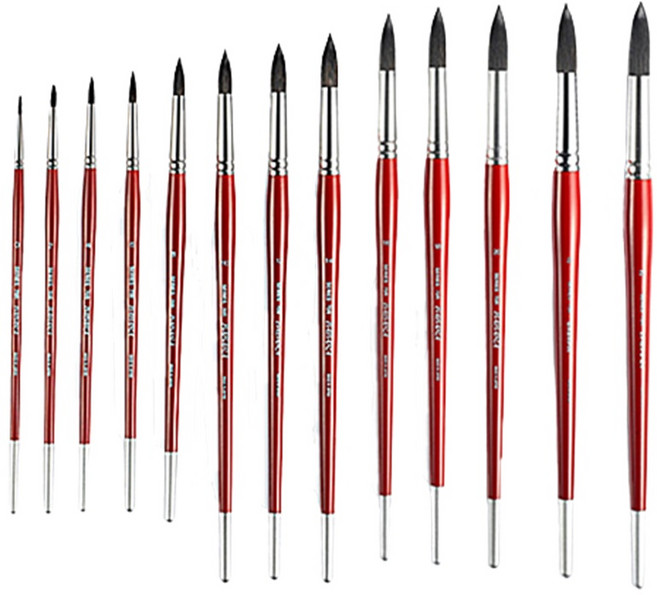 바바라 전문가 수채화붓 70R 시리즈 낱개, 14호