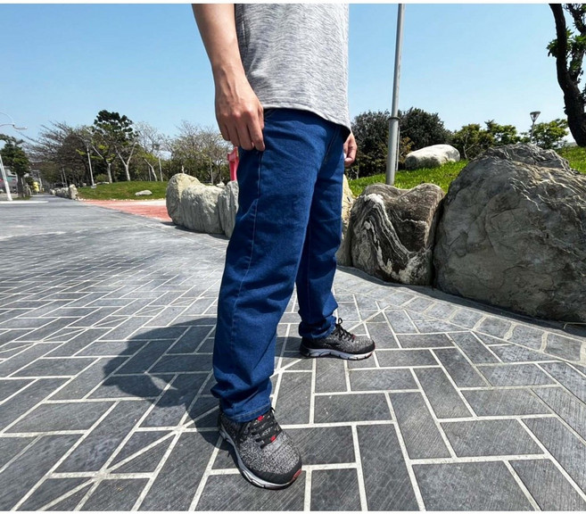 簡約彈力牛仔褲 男性工作褲 中直筒素面牛仔褲