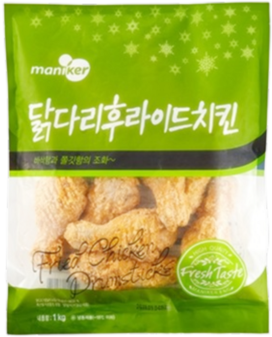 바이오푸드몰_마니커에프앤지 닭다리 후라이드치킨, 14개, 1kg