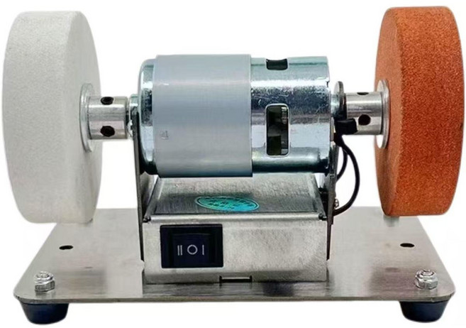 더블 연마기 그라인더 전동 소형 연삭기 숫돌 탁상 한국형플러그, 1개
