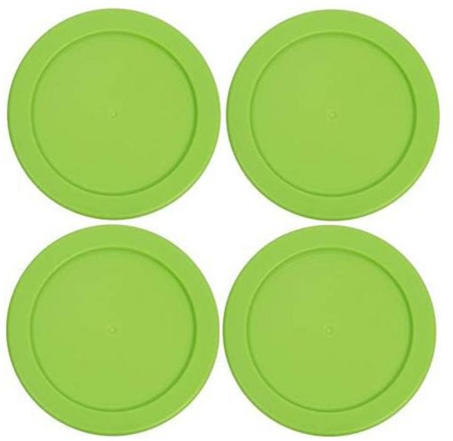 2컵/470mL 스프링 그린 교체 뚜껑/커버 - Pyrex 7200-PC Anchor Hocking 및 KlareWare 저장 용기용 뚜껑만 유리 용기 포함되지 않음 6팩, 4팩
