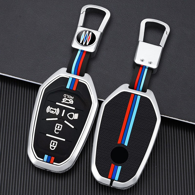 메탈릿 쌍용 KGM 호환 메탈 키케이스 키커버 키링 키홀더 티볼리 코란도 렉스턴 토레스 무쏘, S-2, 실버