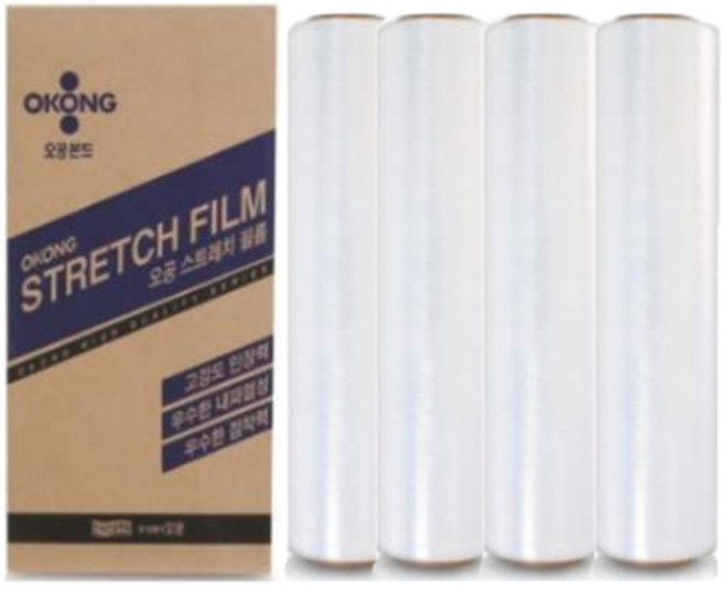 오공 스트레치필름 공업용랩 4롤 (12 15 18 20 25 30mic), 일반 15mic x 500mm x 350미터, 1개