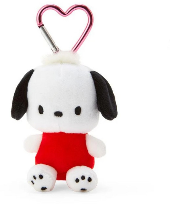 산리오 하트 카라비너 미니 마스코트 홀더 키링 키홀더 일본 직수입 정품, 1개, 포차코