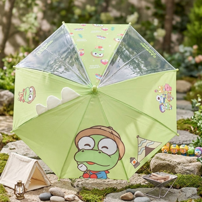 크롱 캠핑 등원 필수템 안전 투명창 입체 어린이 우산 키즈 입체 귀달이