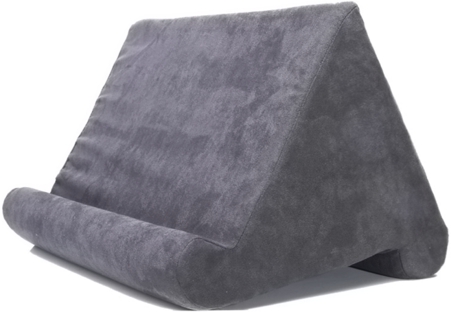 NUBASE 아이패드 m4 태블릿 노트북 핸드폰 드로잉 거치대 360도 회전 쿠션 베개, 02. 그레이