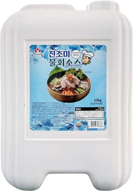 진조미 물회소스 (말통) 13kg / 물회양념 가자미 회국수 일식, 1개