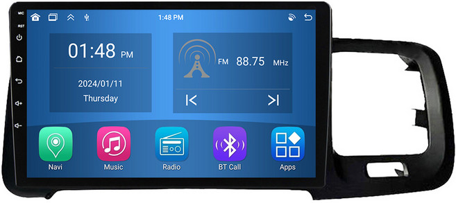 RoverOne 자동차 라디오 안드로이드 13 스테레오 적용 볼보 S60 V60 2011 - 2020 카플레이 지능형 시스템 멀티미디어 와이파이, 4G RAM + 64G ROM, 4GB