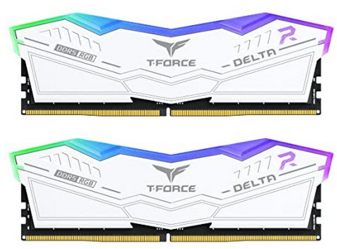 TEAMGROUP T-Force Delta RGB DDR5 램 32GB(16GB 2개) 6400MHz PC5-51200 CL32 데스크탑 메모리 모듈 램 600 700 시리즈, 48GB(2x24GB), DDR5 8000MHz 38-49-49-84