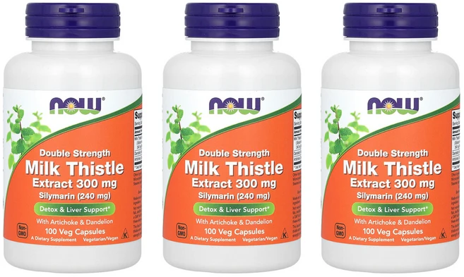 나우푸드 3개X 더블스트렝스실리마린300mg 베지캡슐100정, 100정, 3개 - 쿠팡