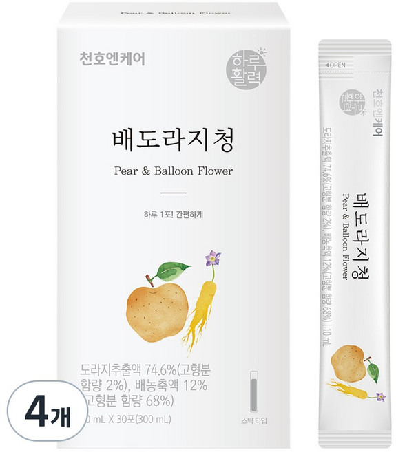 하루활력 배도라지청, 300ml, 4개