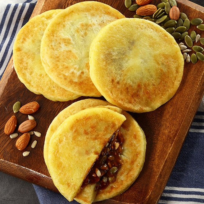 사옹원 옛날씨앗호떡 부산명물 아몬드 해바라기씨 아이 간식 식사대용 400g