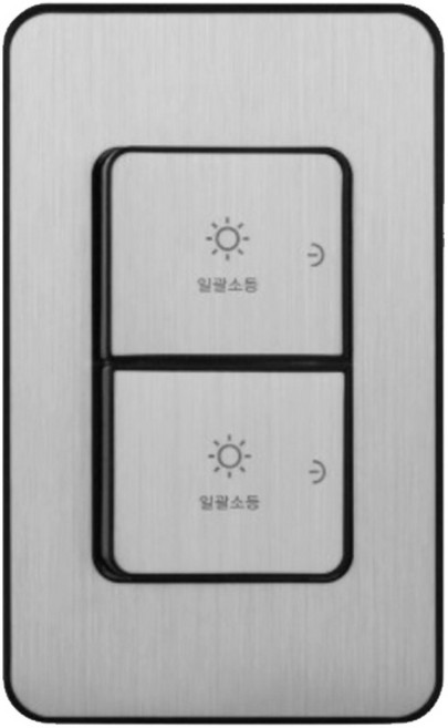 제일전기 디아트플러스 메탈실버 일괄소등 스위치 2구(20A), 1개