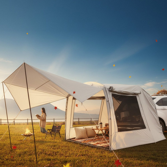 차박텐트 도킹쉘터 대형 4-6인용 8-10인용 캠핑 방수 창문4, 세트E,지금할인중, 세트E,지금할인중