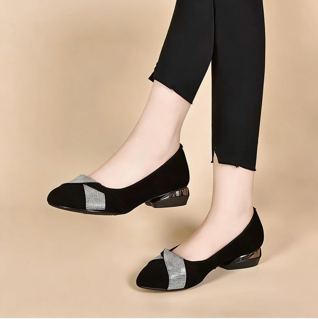 Mingpeng 여성 뾰족코 구두 정장 패션 펌프스 힐 발편한 단화