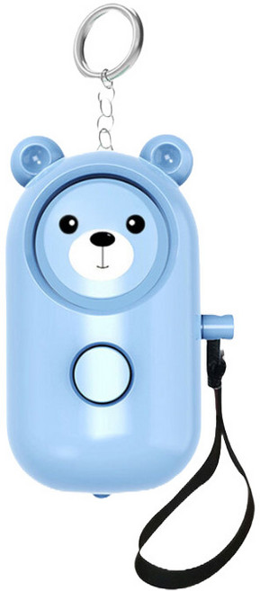 경보 삐삐! 호신용 비상 경보기 키링 파란색, 1개