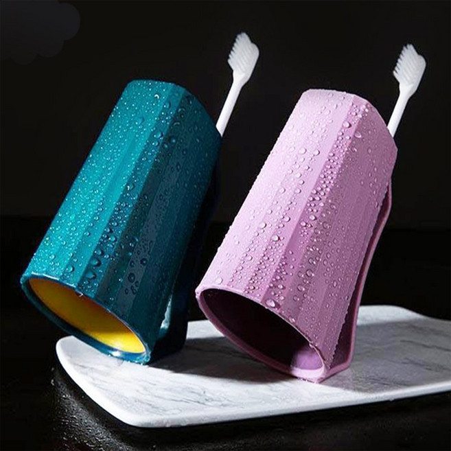 퀸스콕 거꾸로 양치컵 거꾸로양치컵스텐, 블루