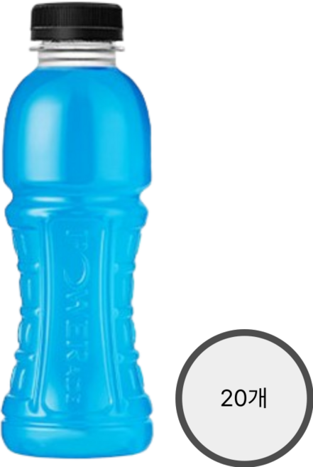 파워에이드 제로 무라벨, 20개, 355ml