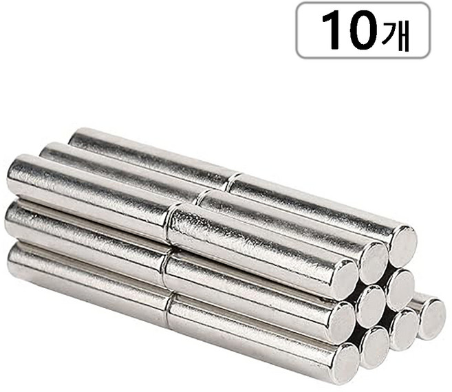 6x30mm 네오디움 마그네틱 원통봉 자석 블럭자석 뷰젤 네일용 자석 세트, 10개