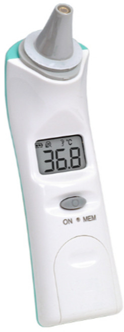 Rossmax優盛耳溫槍TH809 一秒快速測量 微型探頭 9組記憶 發燒警示, 1個, 耳溫槍1組