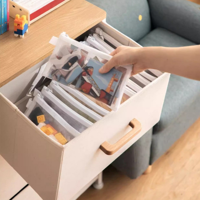 투명 망사 정리 파우치 소품 수납 여행용 학용품 필통 초등 중학생 고등학생 대학생, A4, A4, 1개