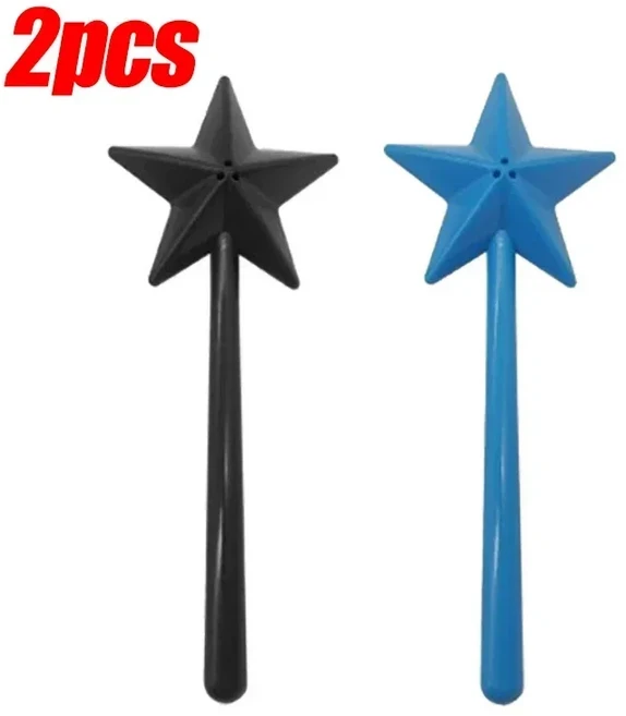 호환 별모양 소금 후추 셰이커 리필 가능 마법의 지팡이 향신료 디펜서 조미료 세트 주방다이닝 바베큐 용, 1개, 01 2pcs C